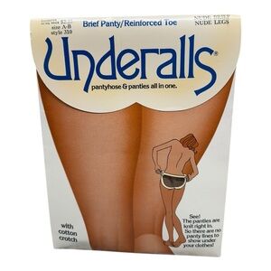 Vintage 1980 Underalls Pantyhose Nude Panty Nude Legs Size AB Style 310 NEW